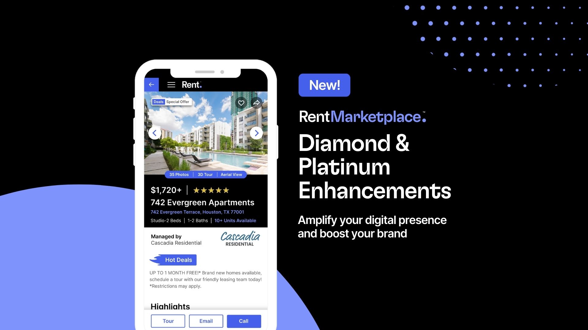 New RentMarketplace. Packages Elevate Multifamily Listings